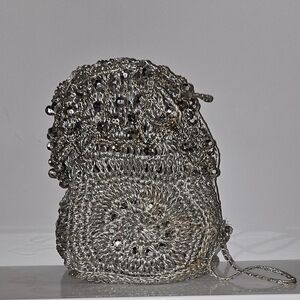 Wolberg original design Silver Beaded Women's Bag